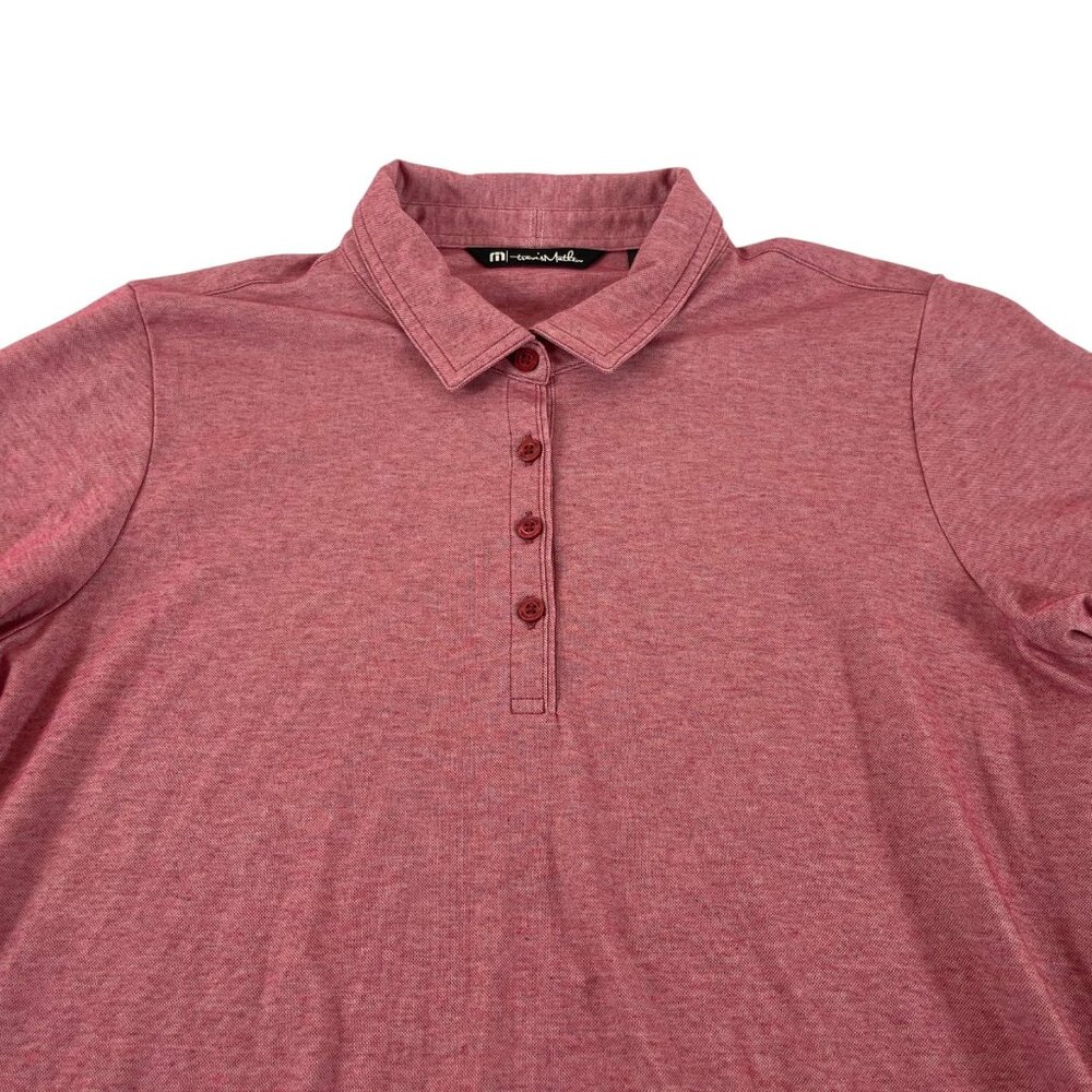 Travis Mathew Performance Polo Shirt Mens XL Red Pima Cotton